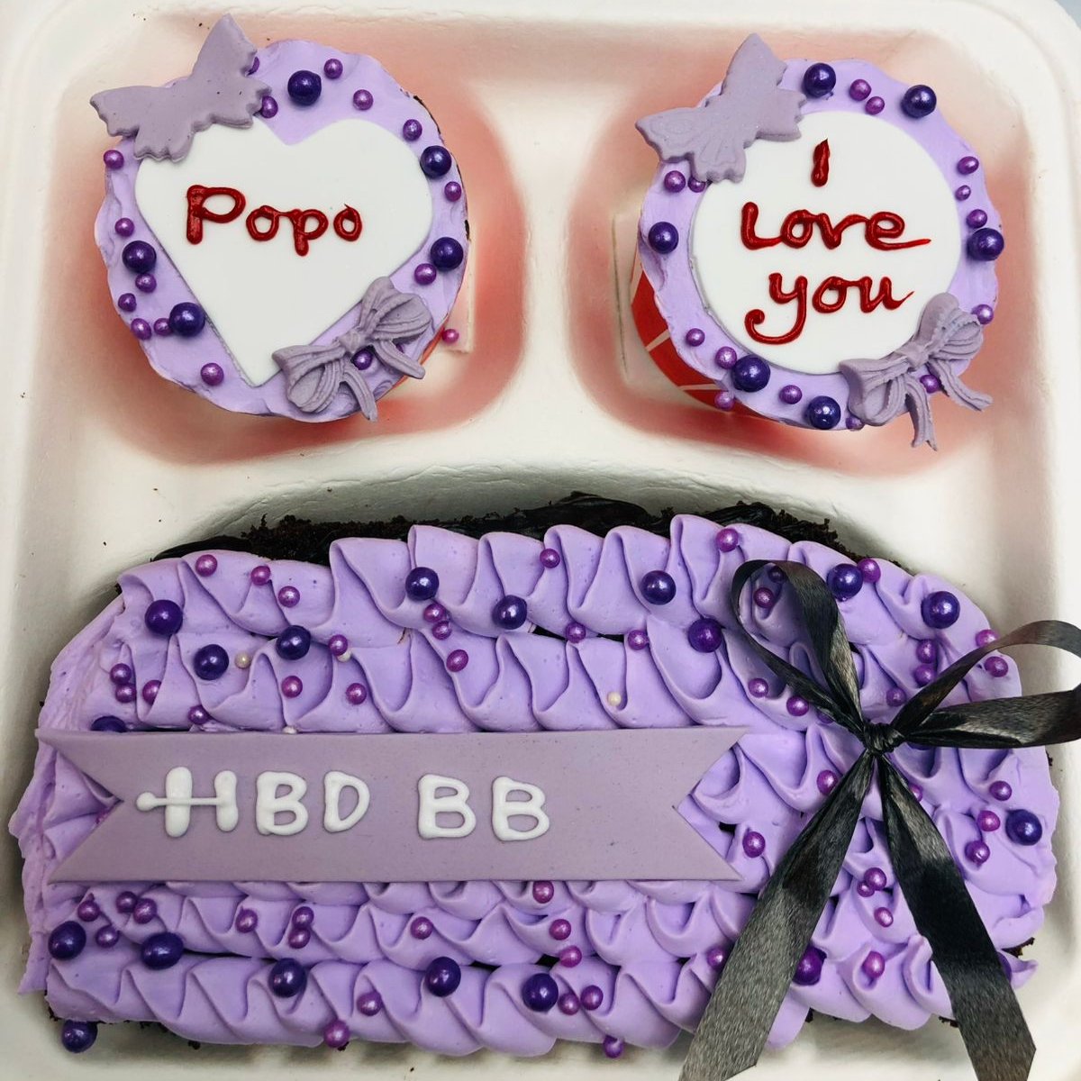 Light Purple Bento Brownie Combo