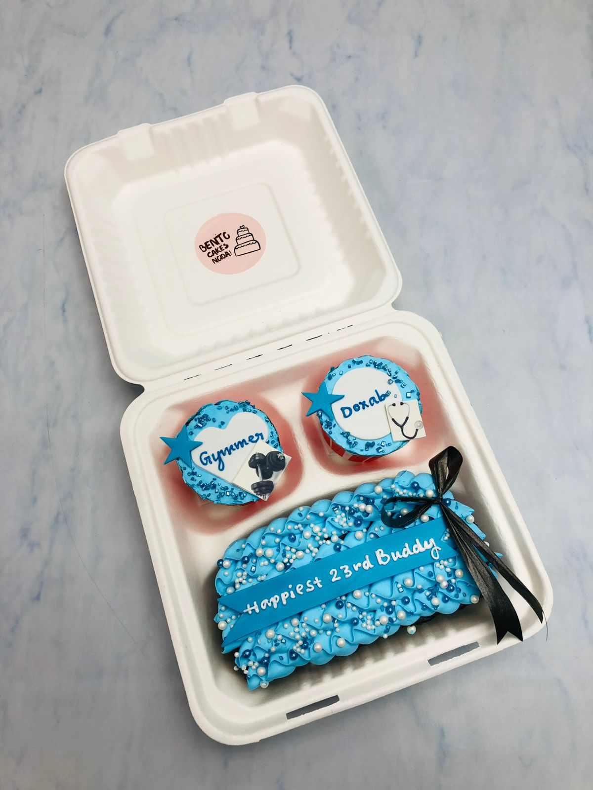 Gym Theme Bento Brownie Combo