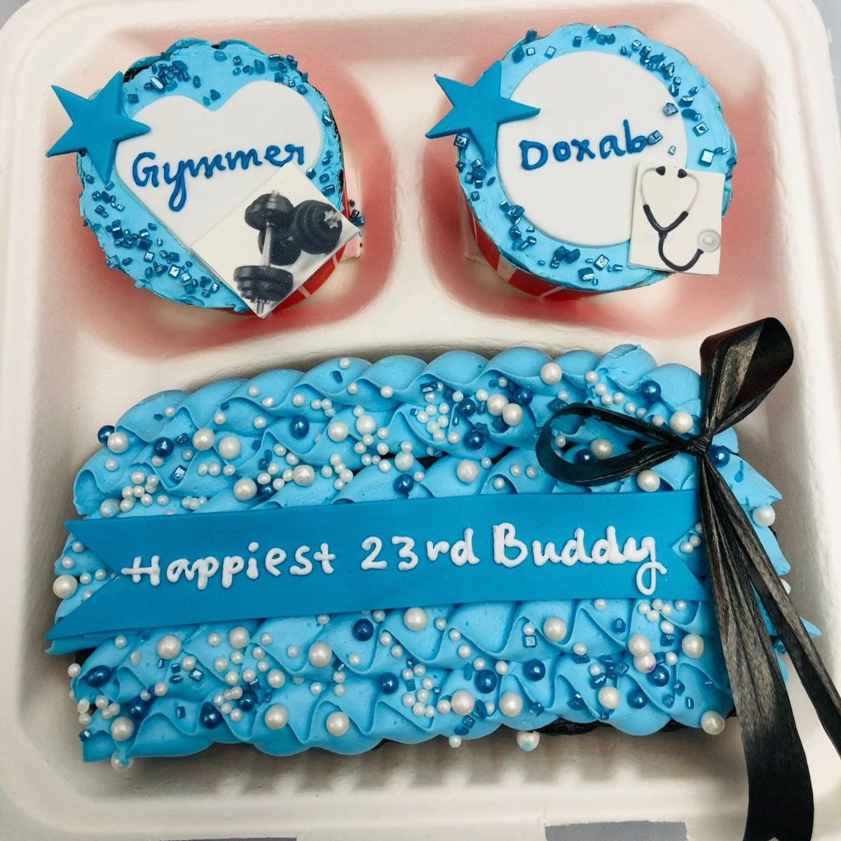 Gym Theme Bento Brownie Combo