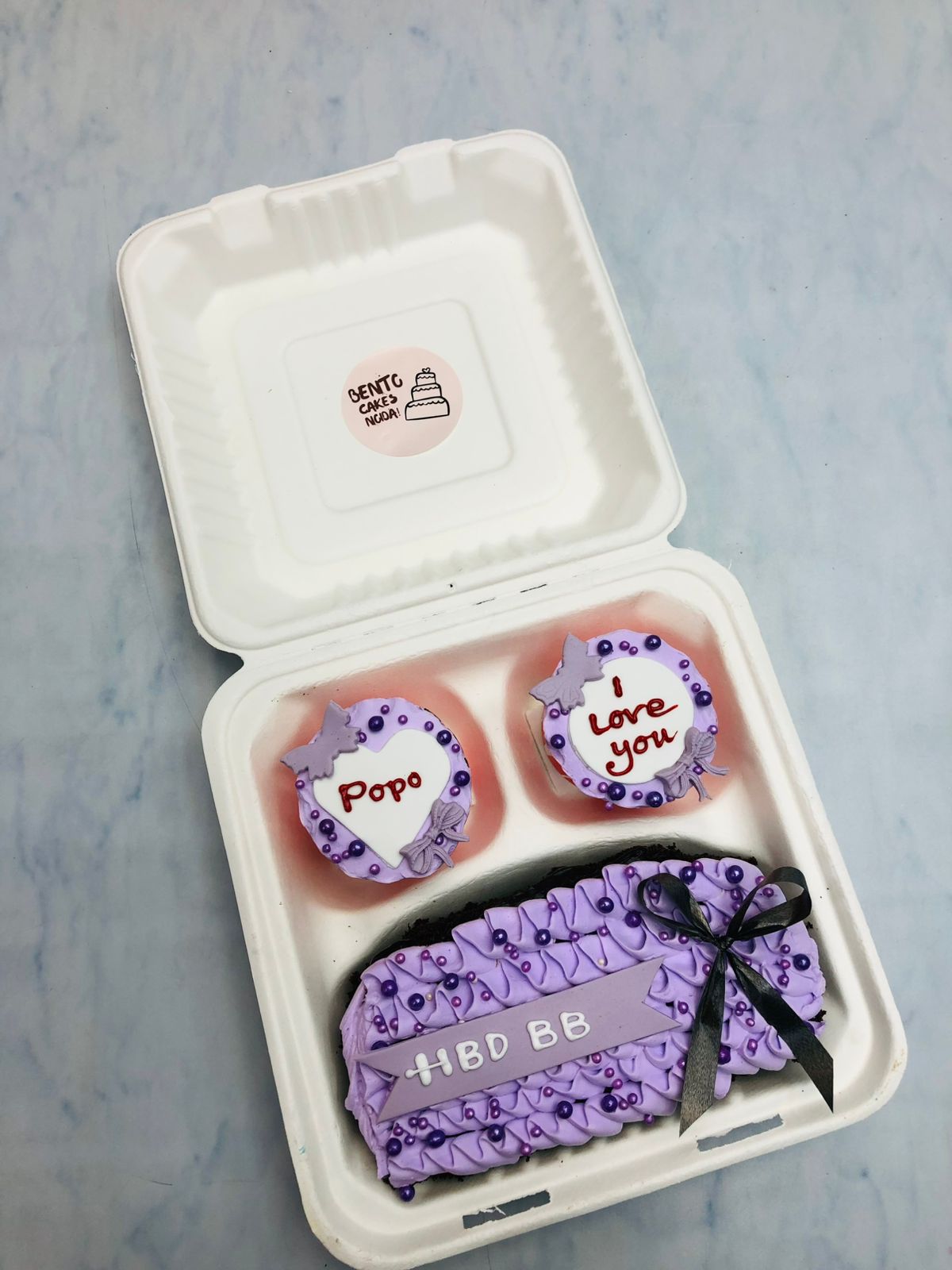 Light Purple Bento Brownie Combo