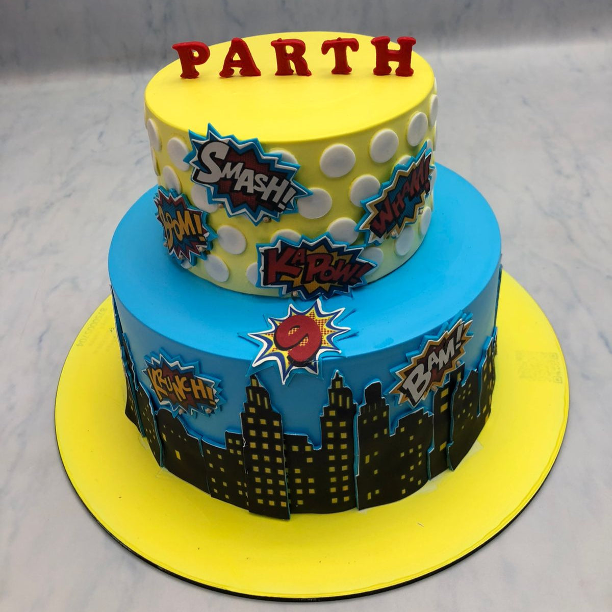 Super Hero Theme Kids Cake