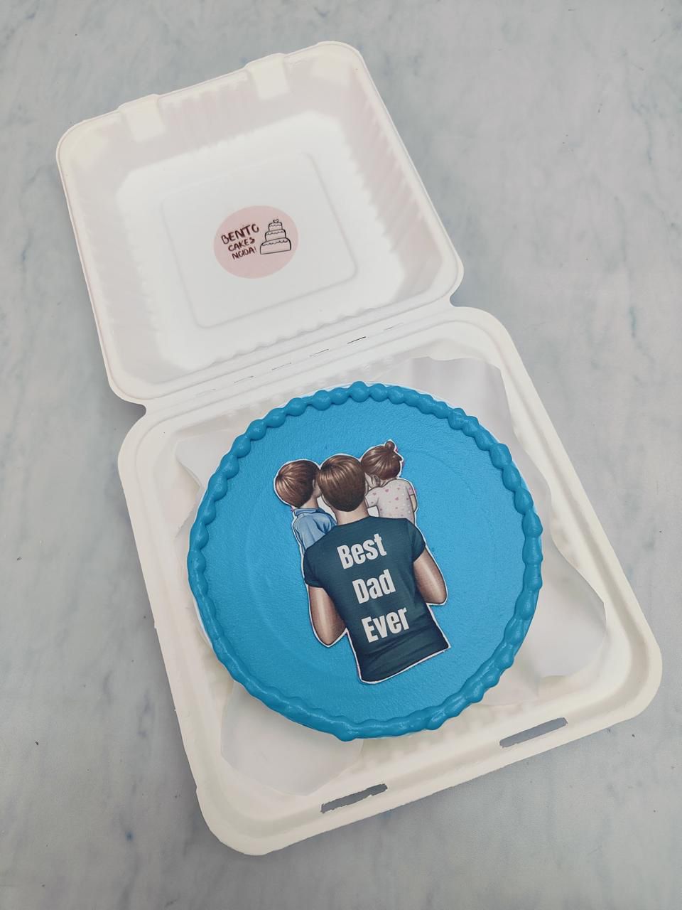Father's Day  Blue  Bento Cake