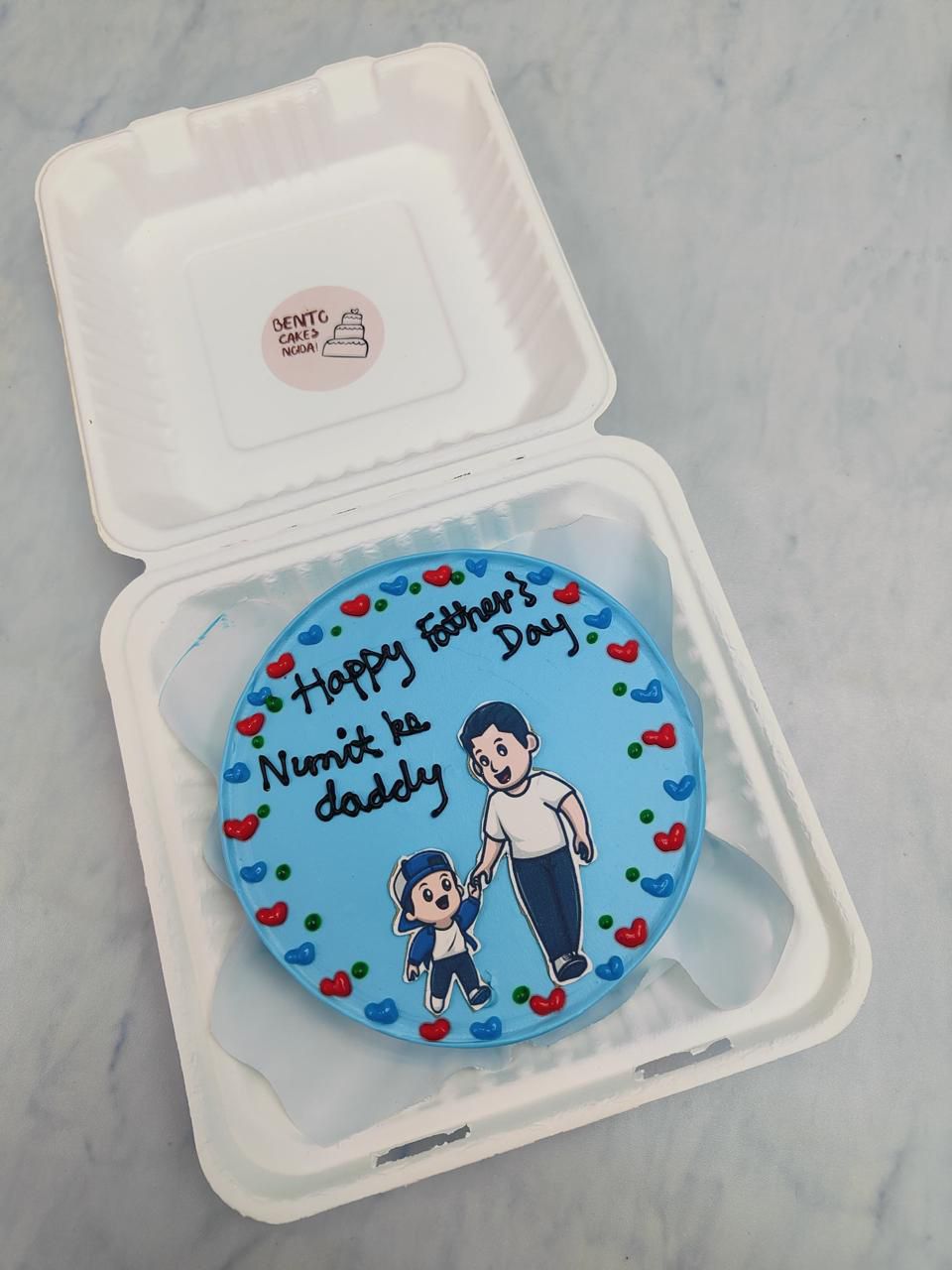 Father's Day Holding hand Bento Cake