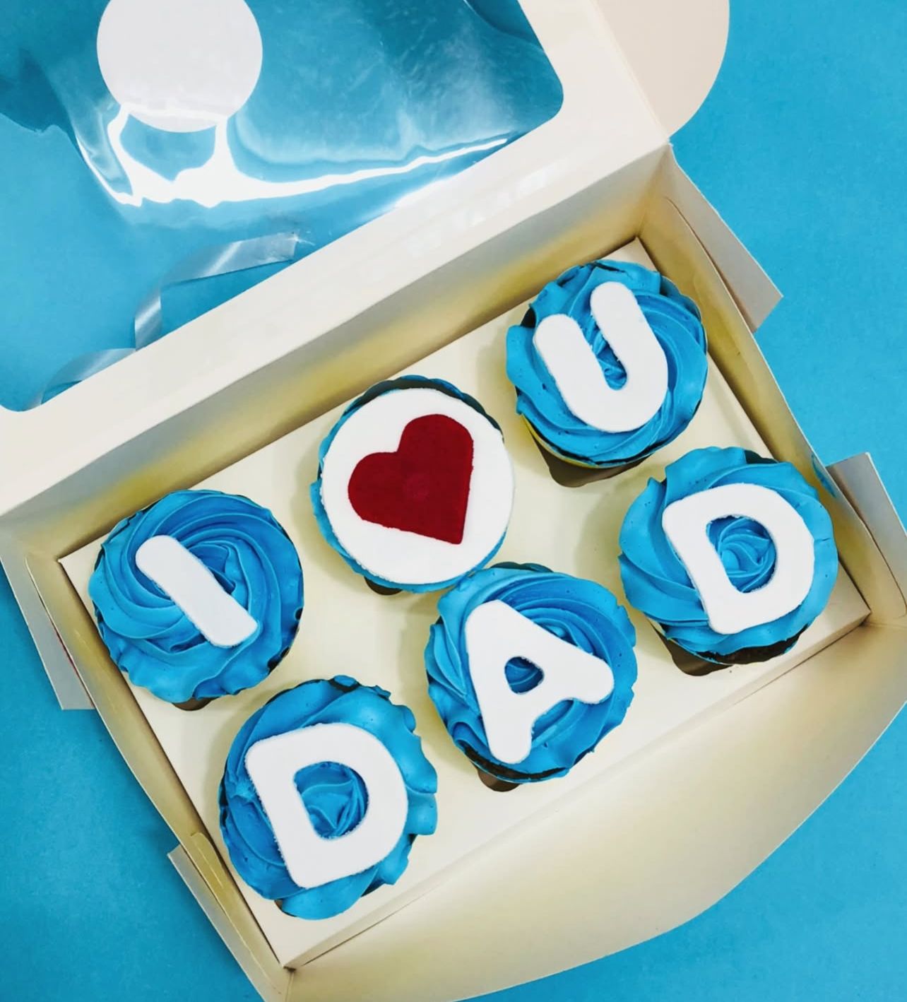 I Heart Dad Cupcakes ( Set of 6)