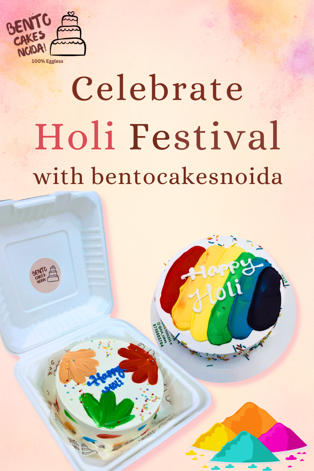 Order 100% Eggless,Customizable designs Bento Cakes Noida