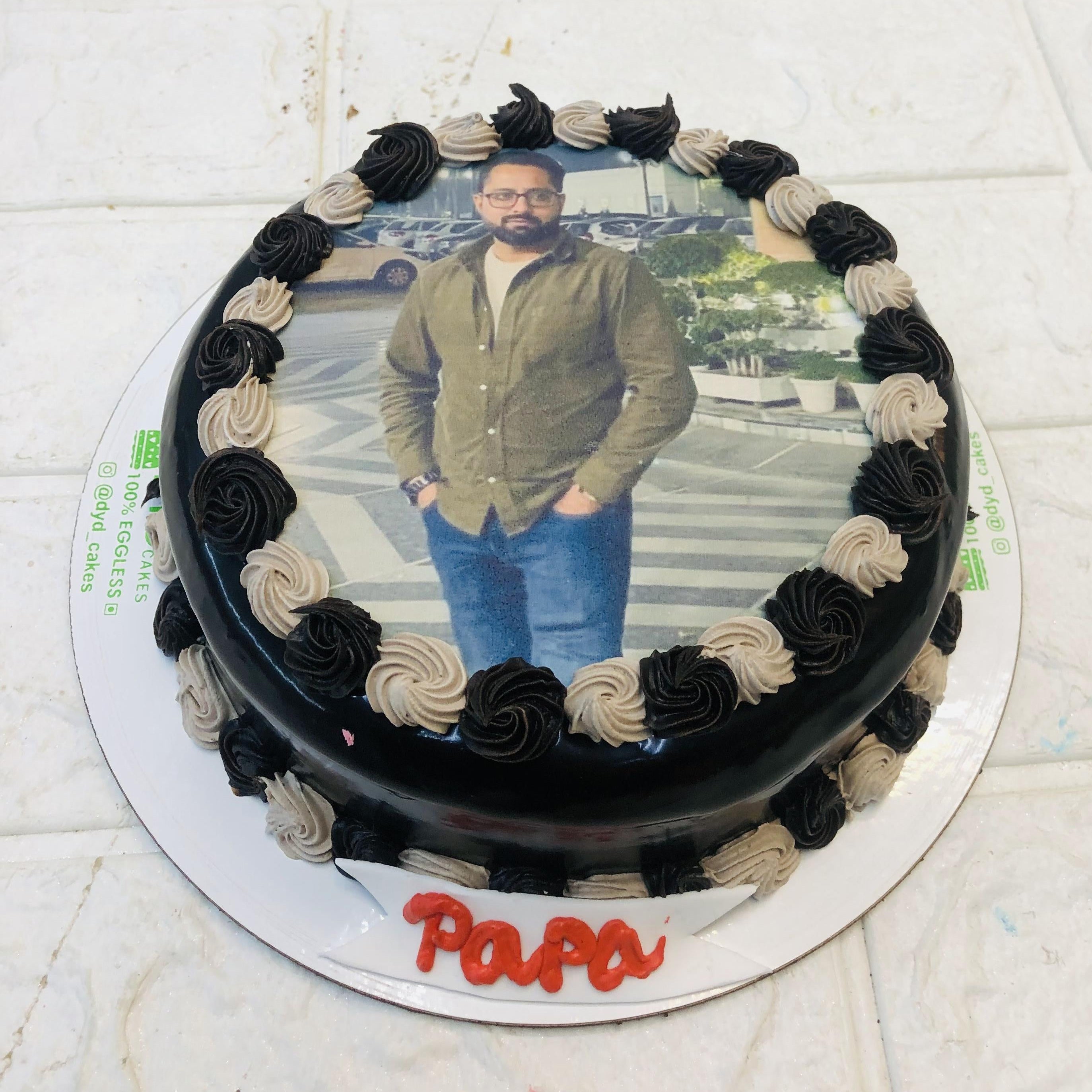 Chocolate Photo Print Cake